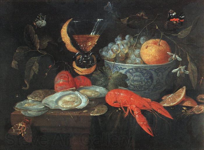 KESSEL, Jan van Still Life with Fruit and Shellfish szh Norge oil painting art